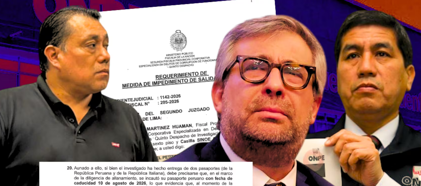 Corvetto y otros investigados aceptaron el pedido fiscal de impedimento de salida.